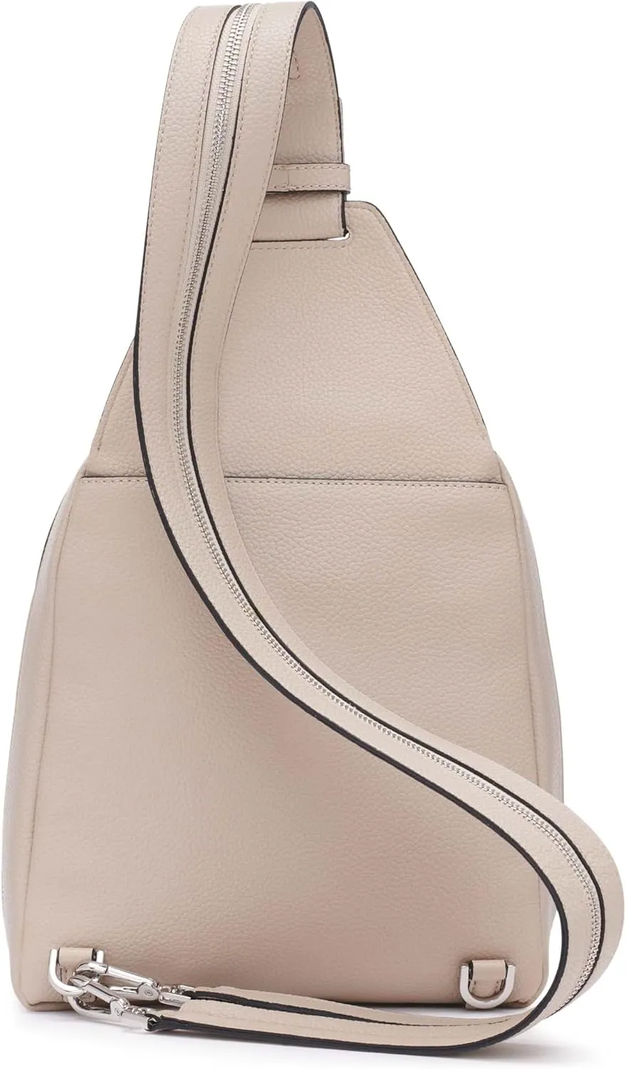 Calvin Klein Women's Myra Backpack for Women  Vegan Leather Convertible Sling Backpack, 2 Pockets, Mushroom, One Size