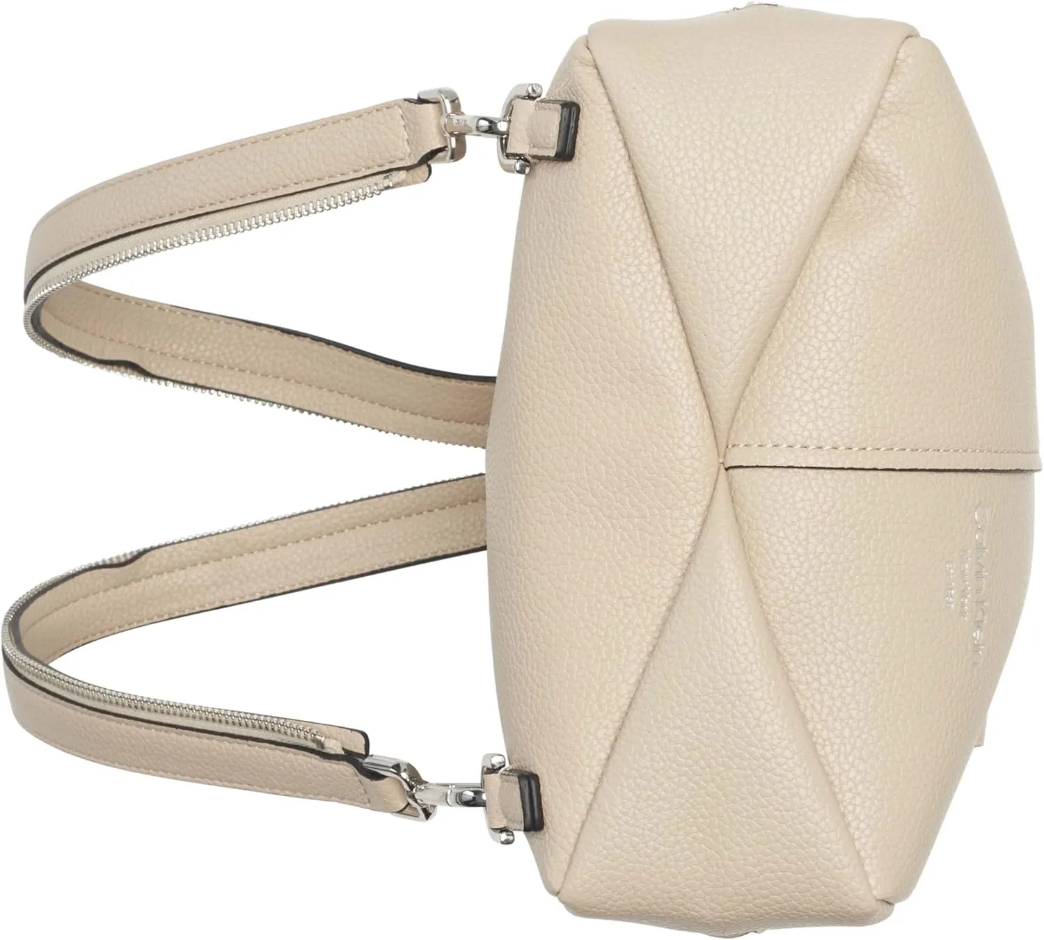 Calvin Klein Women's Myra Backpack for Women  Vegan Leather Convertible Sling Backpack, 2 Pockets, Mushroom, One Size