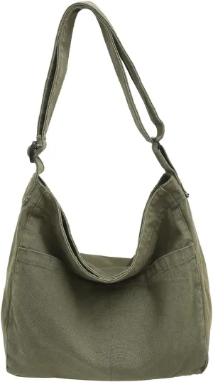 Canvas Tote Bag for Women Men Unisex Purses Women's Crossbody Handbags Hobo Shoulder Bag for Teen Girls