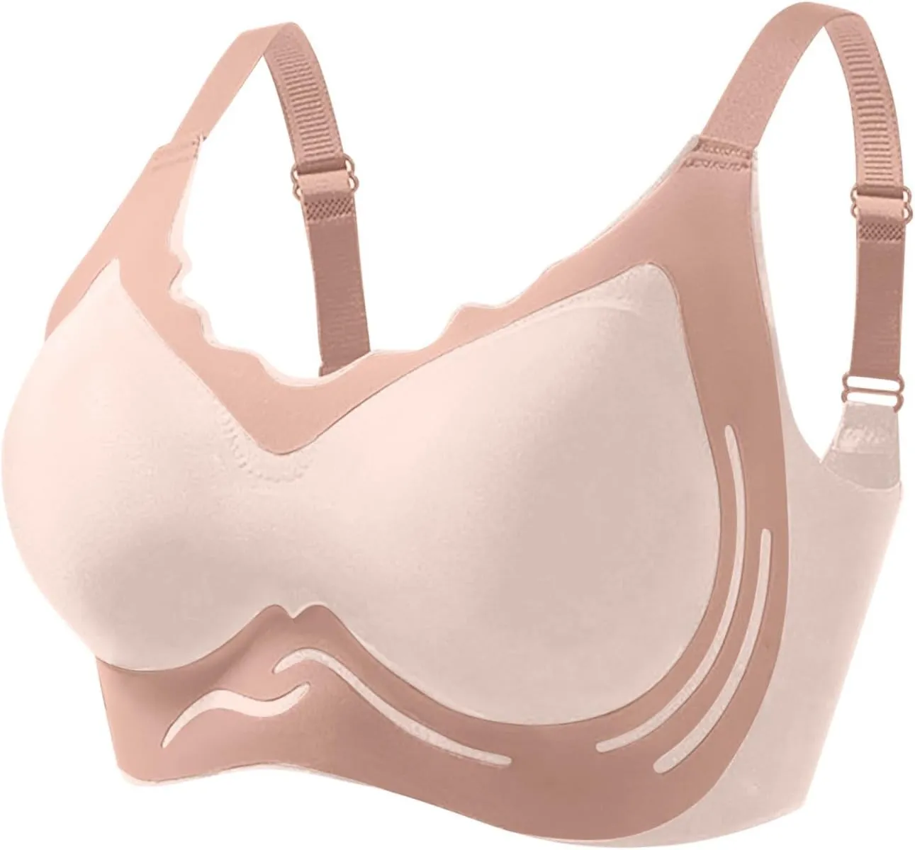 Caralush Bras for Older Women, No Underwire Lifting Bras Comfortable Adjustable Everyday Caralush Pushup Bra