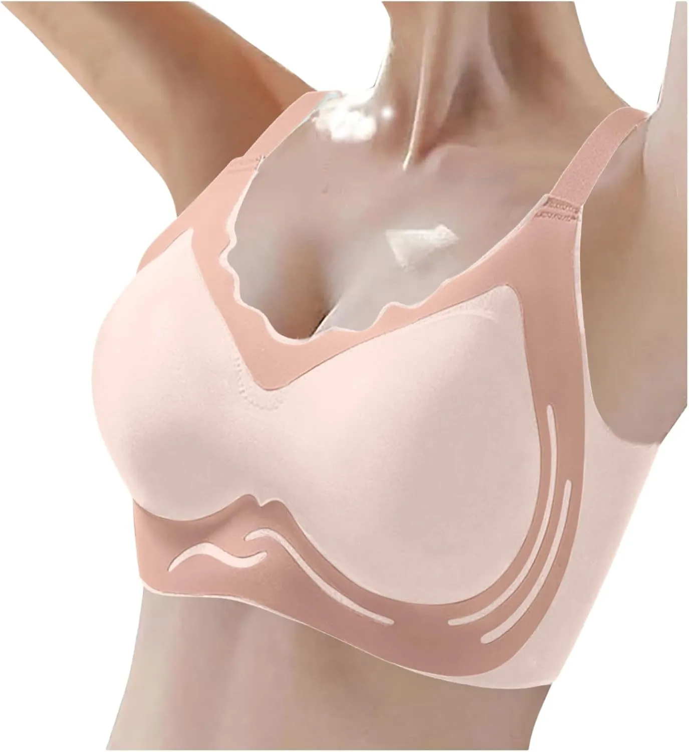 Caralush Bras for Older Women, No Underwire Lifting Bras Comfortable Adjustable Everyday Caralush Pushup Bra