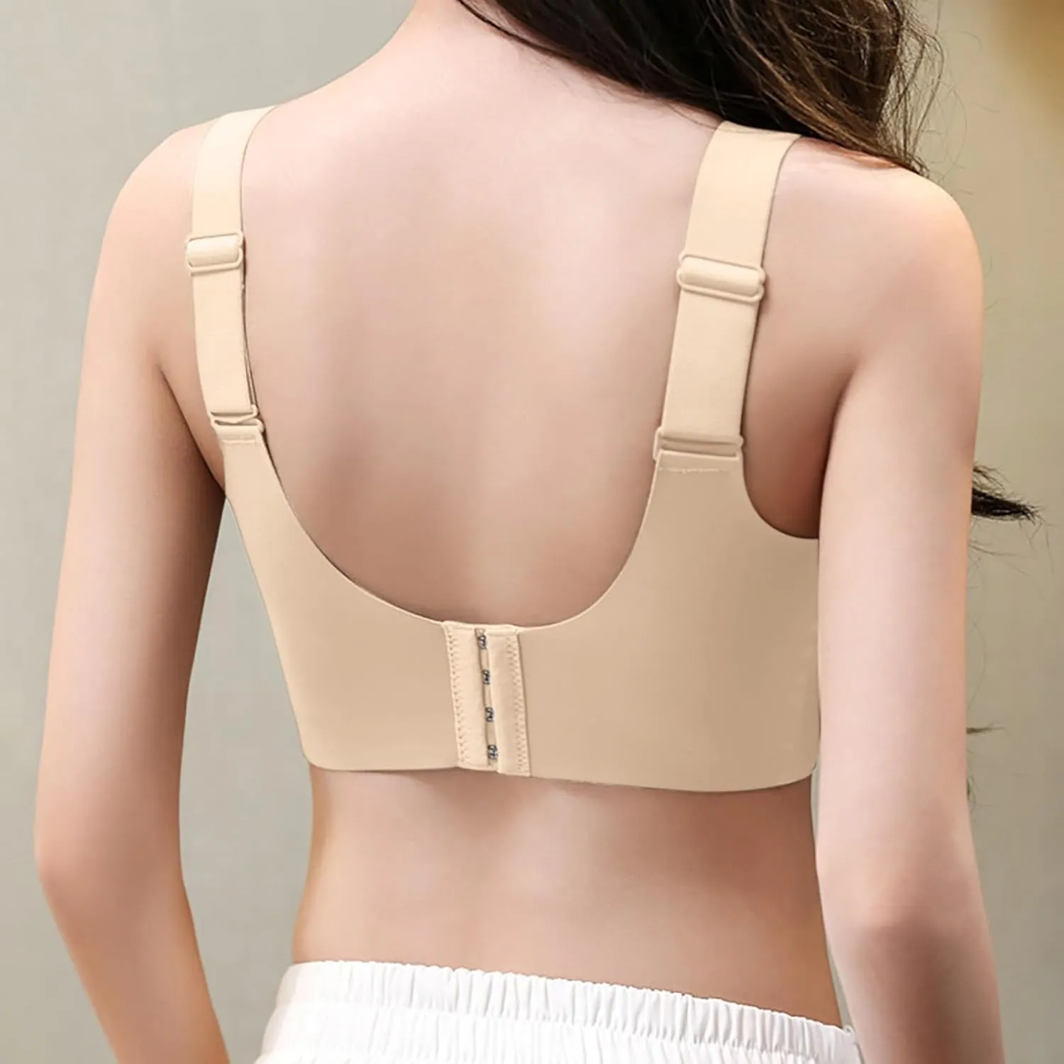 Caralush Lushfitting Wireless Bra, No Underwire, Full Coverage, Support, Anti-Sagging, Beige, 38D, 38B