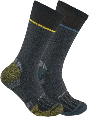 Carhartt Men's Force Midweight Steel Toe Sock 2 Pack