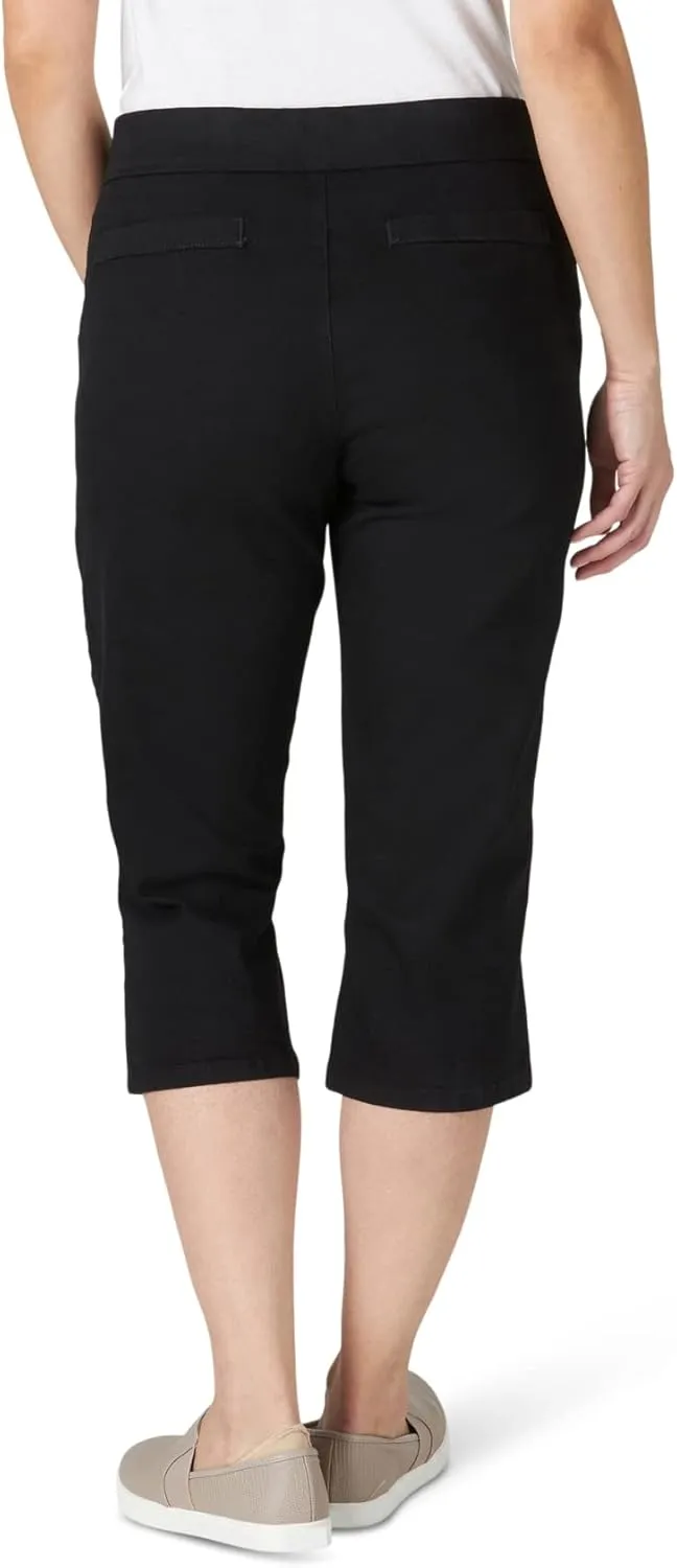 Chic Classic Collection Women's Easy Fit Elastic Waist Pull-On Capri
