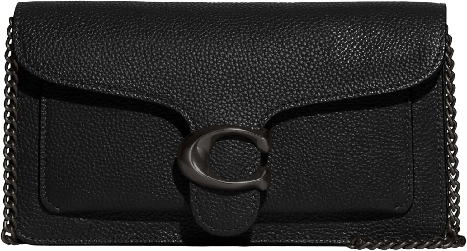 Coach Tabby Chain Clutch, Black