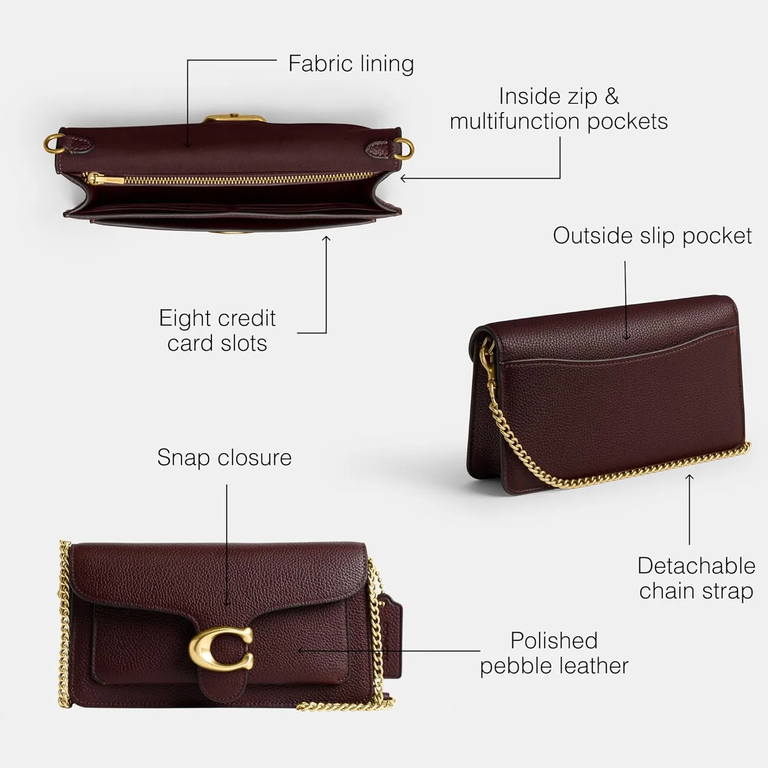COACH Tabby Chain Clutch