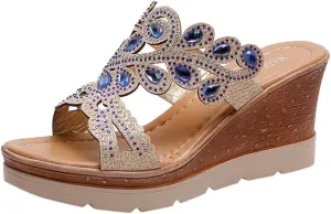 Comfortable Orthopedic Sandals Sandals Crystal Wedges Slippers Thick Bohemia Ladies Toe Shoes Women Women's Wedges