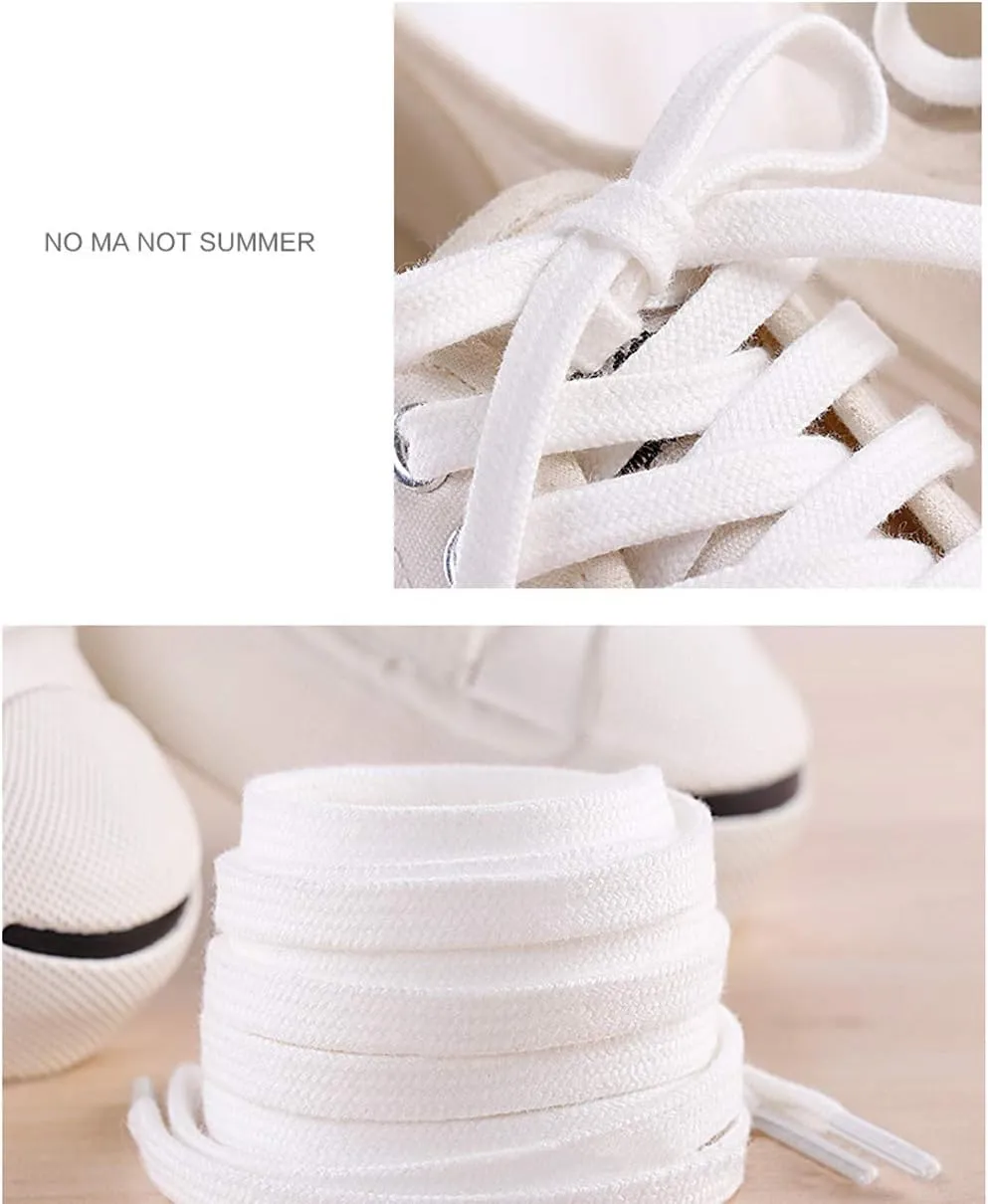 Cotton Flat Shoe Laces for Sneakers Boots Sports Athletic Canvas Shoes Thick Strings