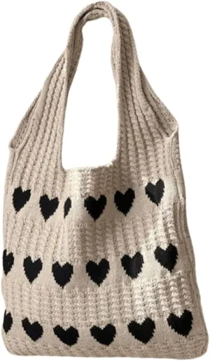 Crochet Totes Beach Hobo Bag Aesthetic Knitted Shoulder Bags Crochet Beach Cute Crossbody Bags