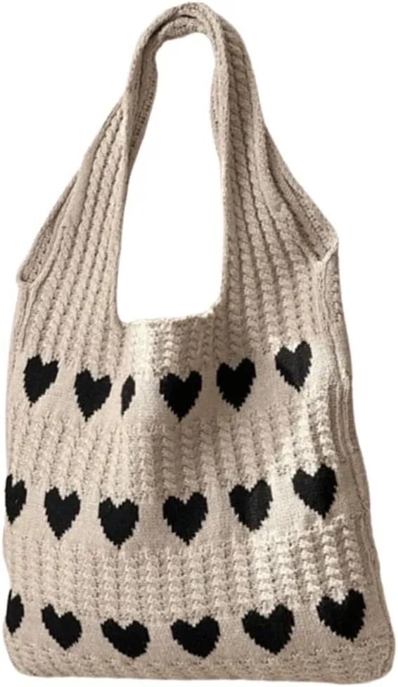 Crochet Totes Beach Hobo Bag Aesthetic Knitted Shoulder Bags Crochet Beach Cute Crossbody Bags