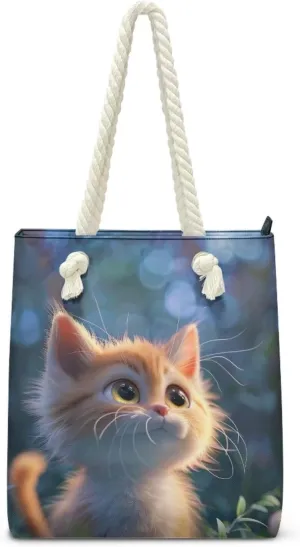 Custom Tote Bag for Women Zipper Cloth Cotton Bags for Travel Casual Satchel Totes