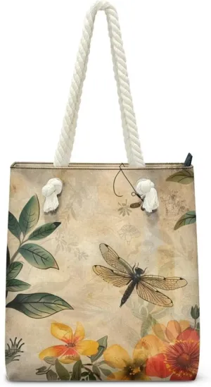 Custom Tote Bag for Women Zipper Cloth Cotton Bags for Travel Casual Satchel Totes