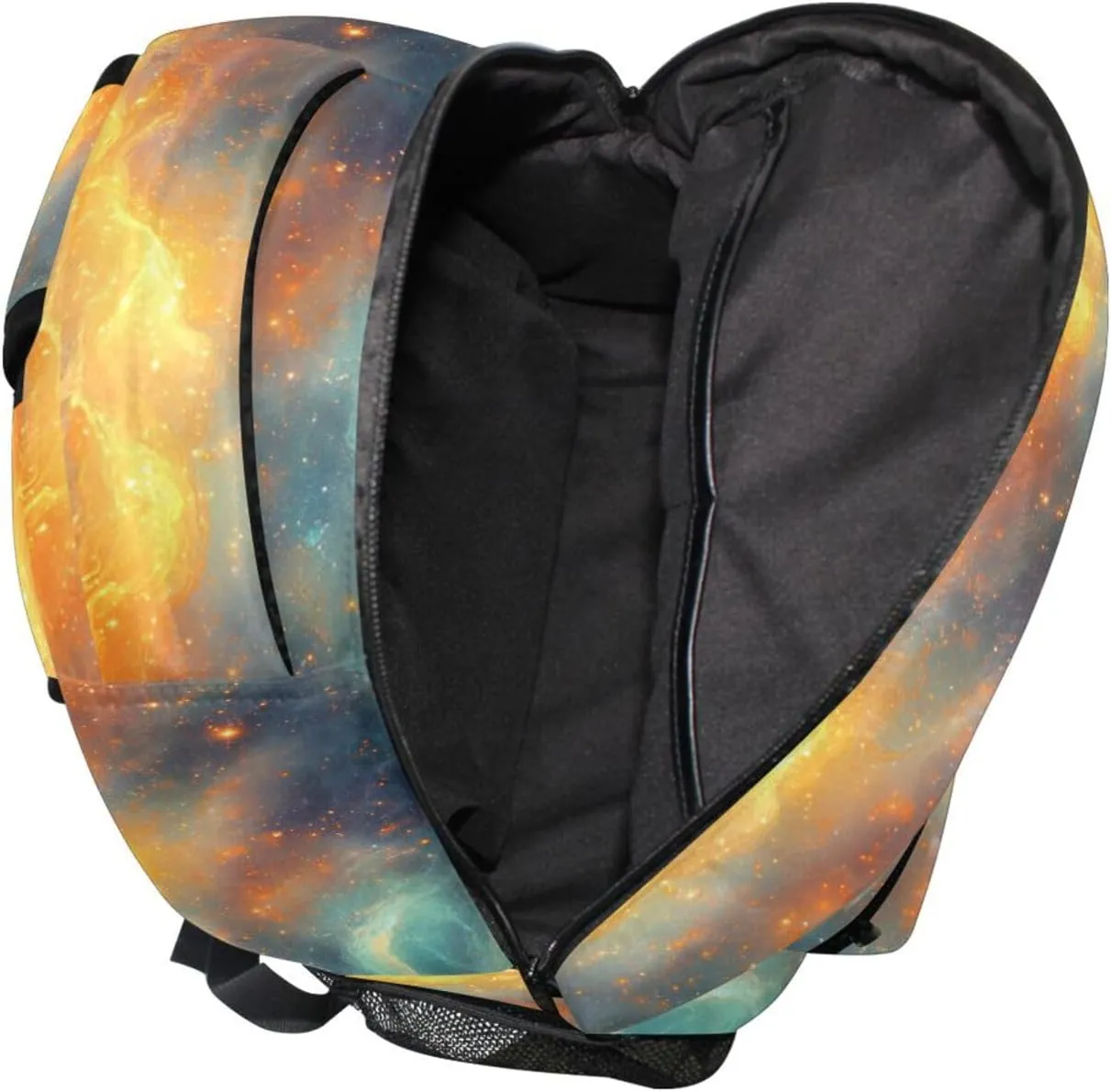 Cute Backpack for Women Men Fashion Sports Backpack with Chest Strap for Travel Trip Orange Teal Rainbow