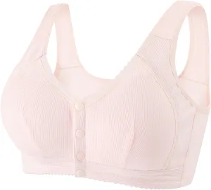 Daisy Bras for Older Women Comfortable Convenient Front Closure Bras No Underwire Push up Daily Sleep Bras