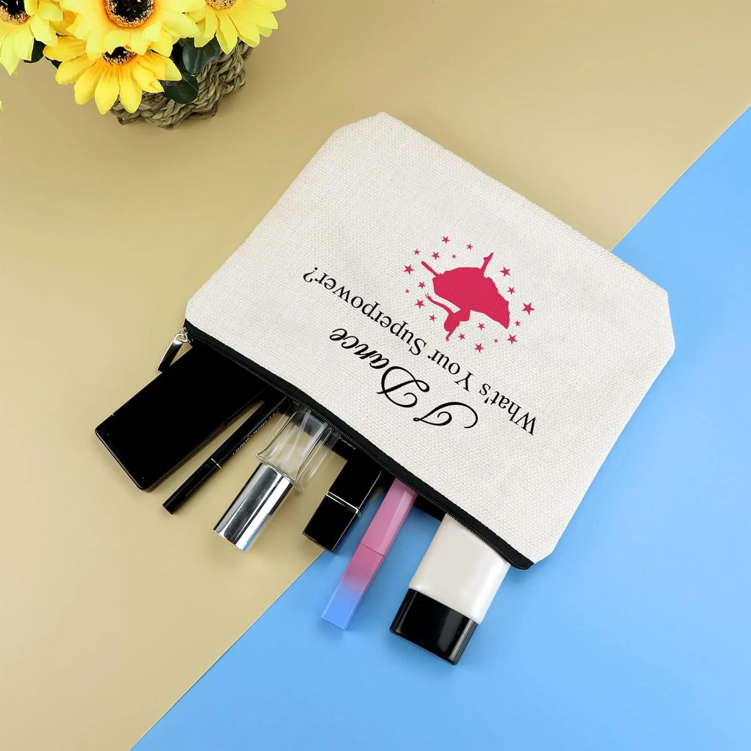 Dance Lover Makeup Bag Dancer Gifts Dance Teacher Appreciation Gifts Dance Teams Gifts Cosmetic Bag for Women Dance Recital Gift for Girls Birthday Christmas Gift for Dancer Daughter Friend Dance Mom