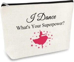 Dance Lover Makeup Bag Dancer Gifts Dance Teacher Appreciation Gifts Dance Teams Gifts Cosmetic Bag for Women Dance Recital Gift for Girls Birthday Christmas Gift for Dancer Daughter Friend Dance Mom