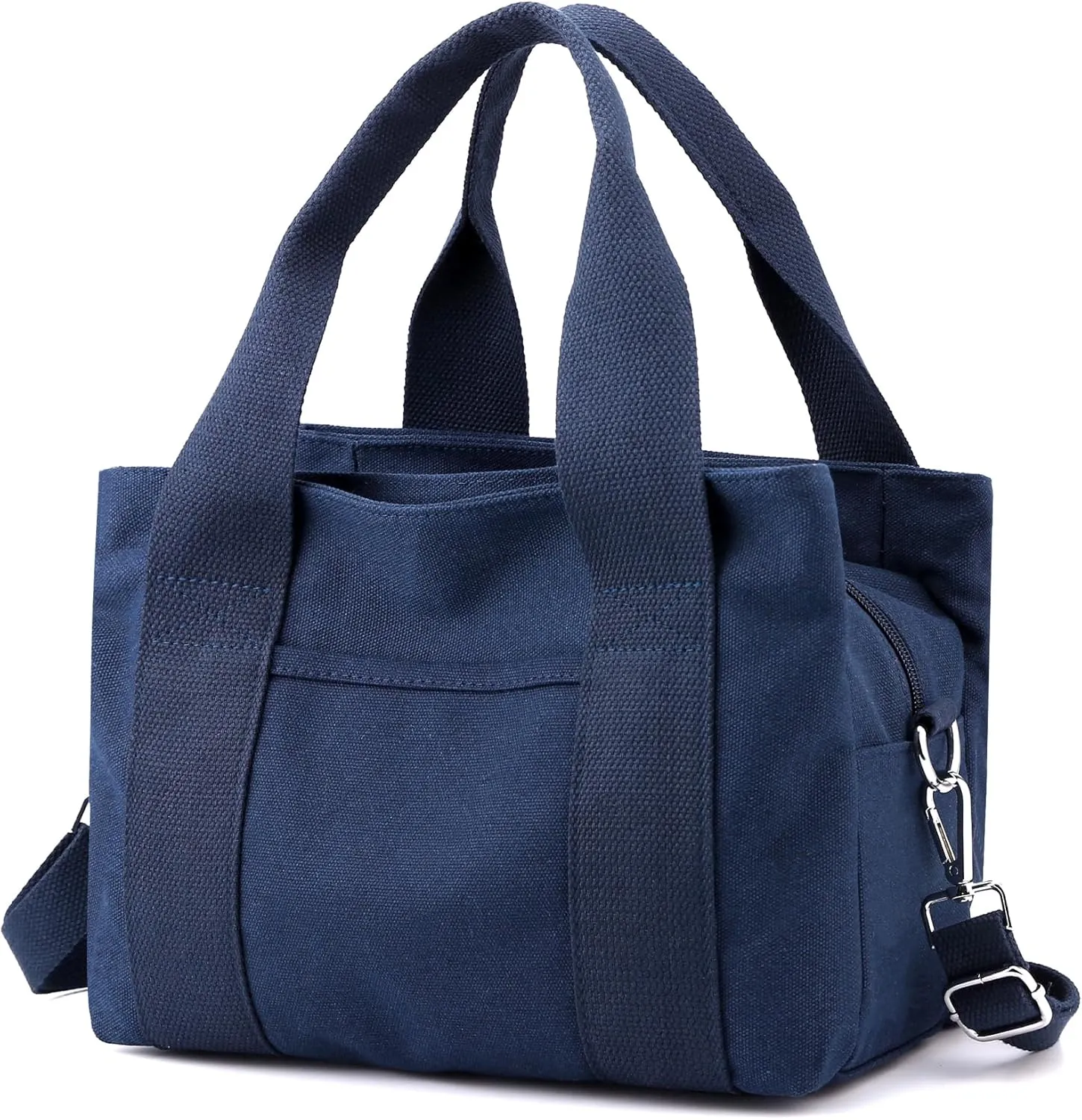 DOURR Multi Compartment Top-handle Handbags Canvas Crossbogy Bags for Women Small Totes Purse