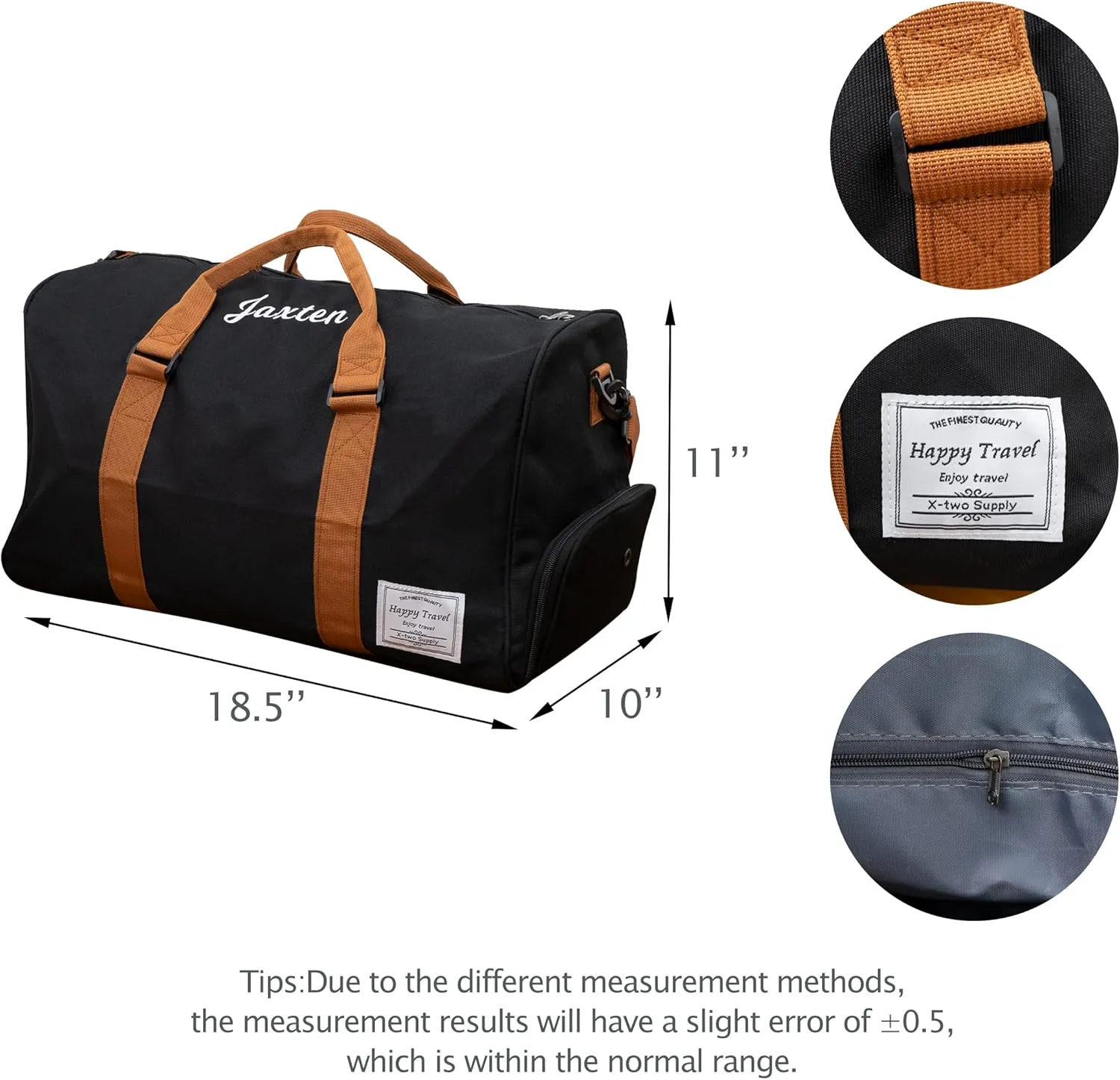 Duffel Bags for Men Personalized Travel Weekender Overnight Bag Gym Tote Bag Overnight Bags for Men Shoulder Weekender Overnight Bag for Men