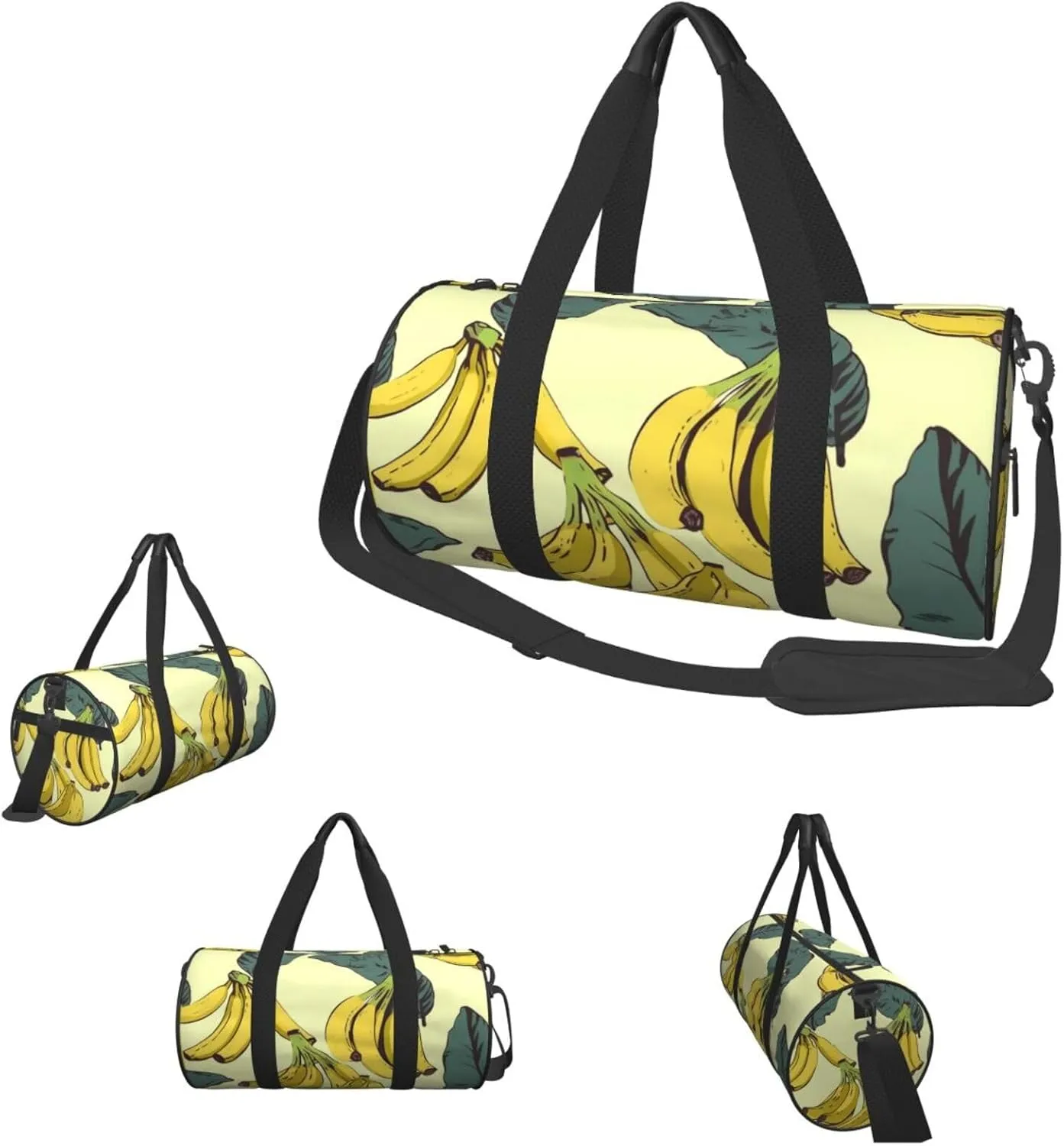 Duffle Bags Banana Print Gym Bag for Men Women Waterproof Travel Duffle Bags Convertible Carry on Garment Bag for Travel Sports