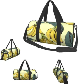 Duffle Bags Banana Print Gym Bag for Men Women Waterproof Travel Duffle Bags Convertible Carry on Garment Bag for Travel Sports