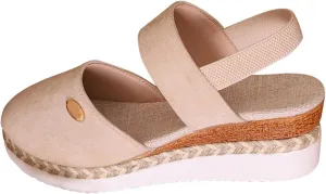 Espadrilles Wedges for Women Closed Toe Ankle Strap Dressy Casual Wedges Summer Slip On Platform Sandals Comfortable Wide Width Beach Shoes