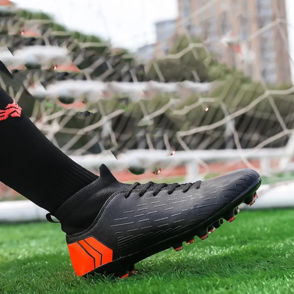 ESXGED Unisex Womens Soccer Cleats Shoes Mens Ankle Sock Football Boots Training Athletic Turf Sneakers