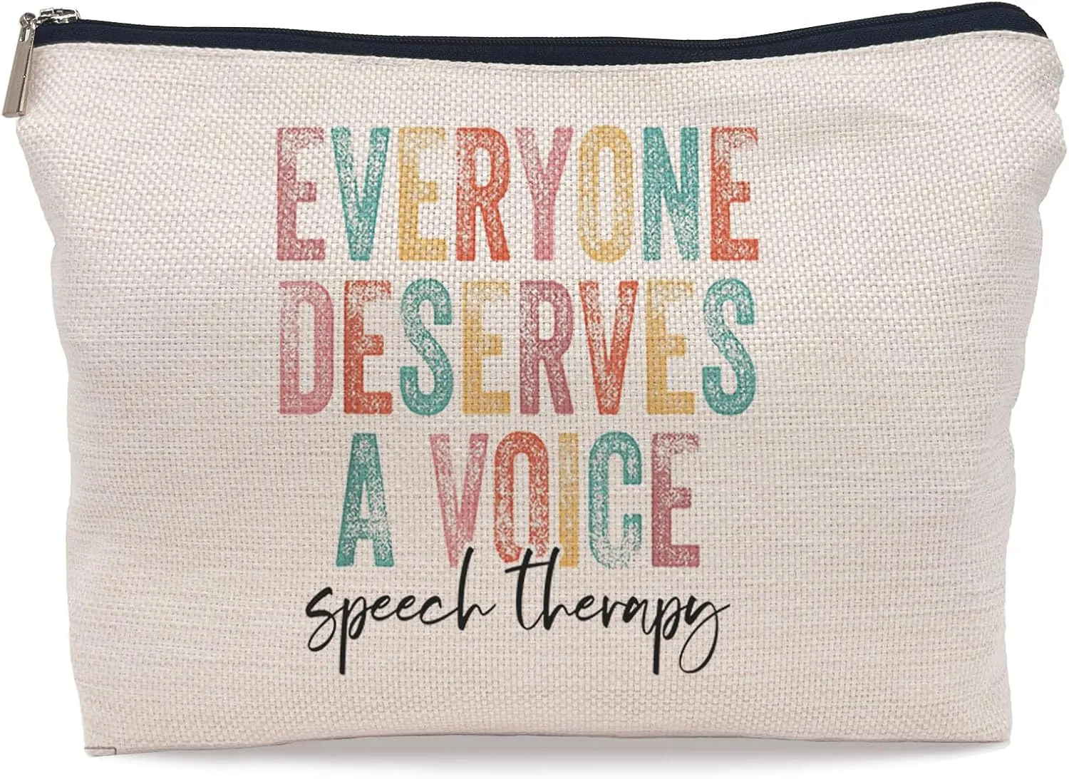 Everyone Deserves a Voice Speech Therapy Makeup Bag Speech Therapist Gift Cosmetic Makeup Bag for Her Women Teen Girls,Speech Therapy Assistant Gifts