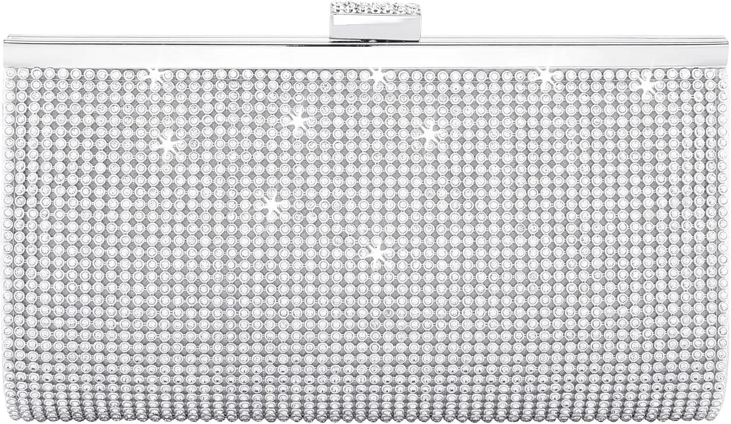 FALETO Rhinestone Clutch Purses for Women Sparkly Purse Wedding Clutch Glitter Crossbody Shoulder Bag with Detachable Chain