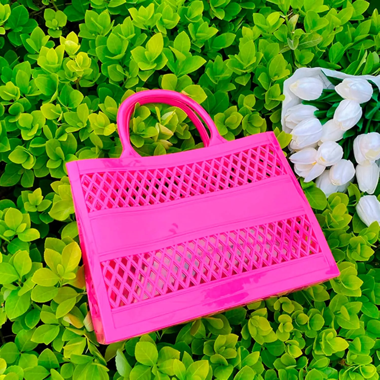 Fashion Big Capacity PVC Shopping Tote Bag Rubber Silicone Beach Bag Go Power Sports Clutch Shoulder Messenger Bags
