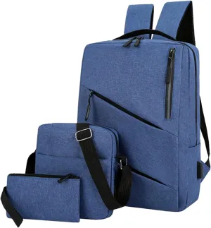 Fashion Cloth Canvas Backpack for Women Casual Daypack with Anti-Theft Back Pocket Purse Necessities for Women(Blue)