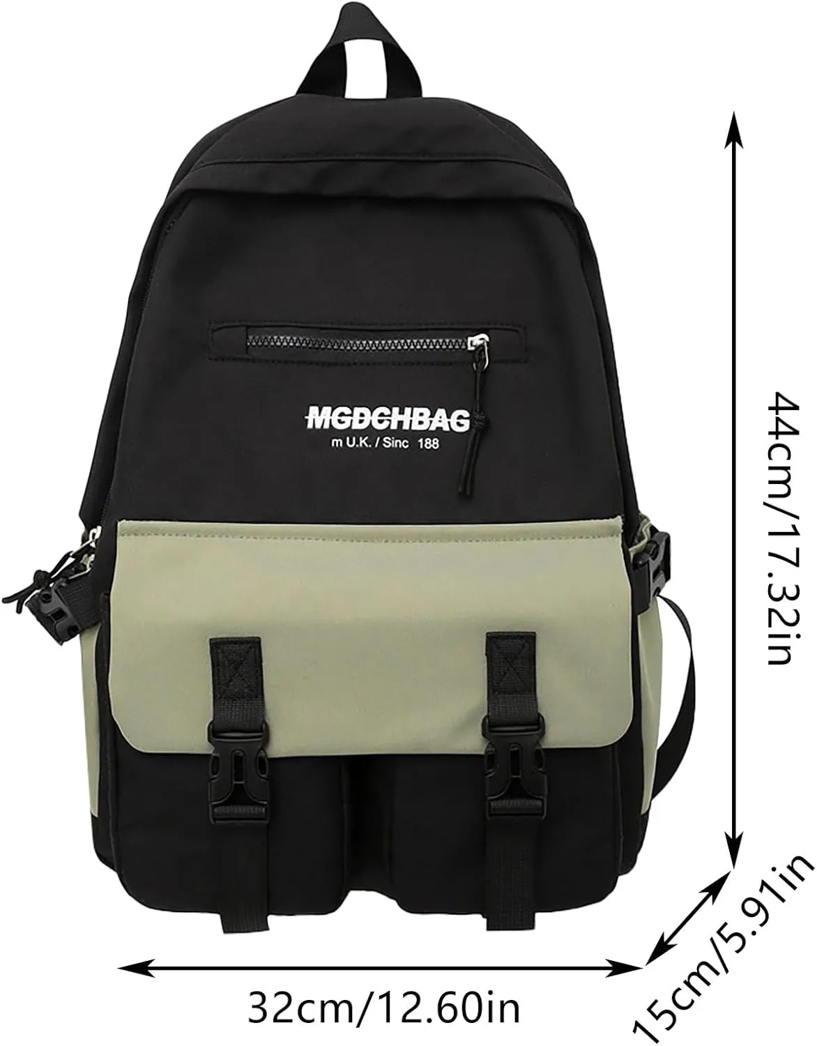 Fashion Cloth Canvas Backpack for Women Comfortable Leather Student Backpacks Designer Backpack Purse for Women(Green)