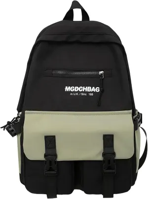 Fashion Cloth Canvas Backpack for Women Comfortable Leather Student Backpacks Designer Backpack Purse for Women(Green)