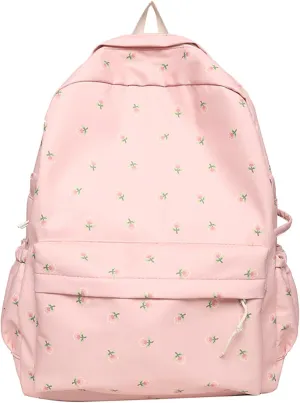 Fashion Cloth Canvas Backpack for Women Waterproof Nylon Anti-Theft Rucksack Fashion Faux Work Travel Handbags(One Size)