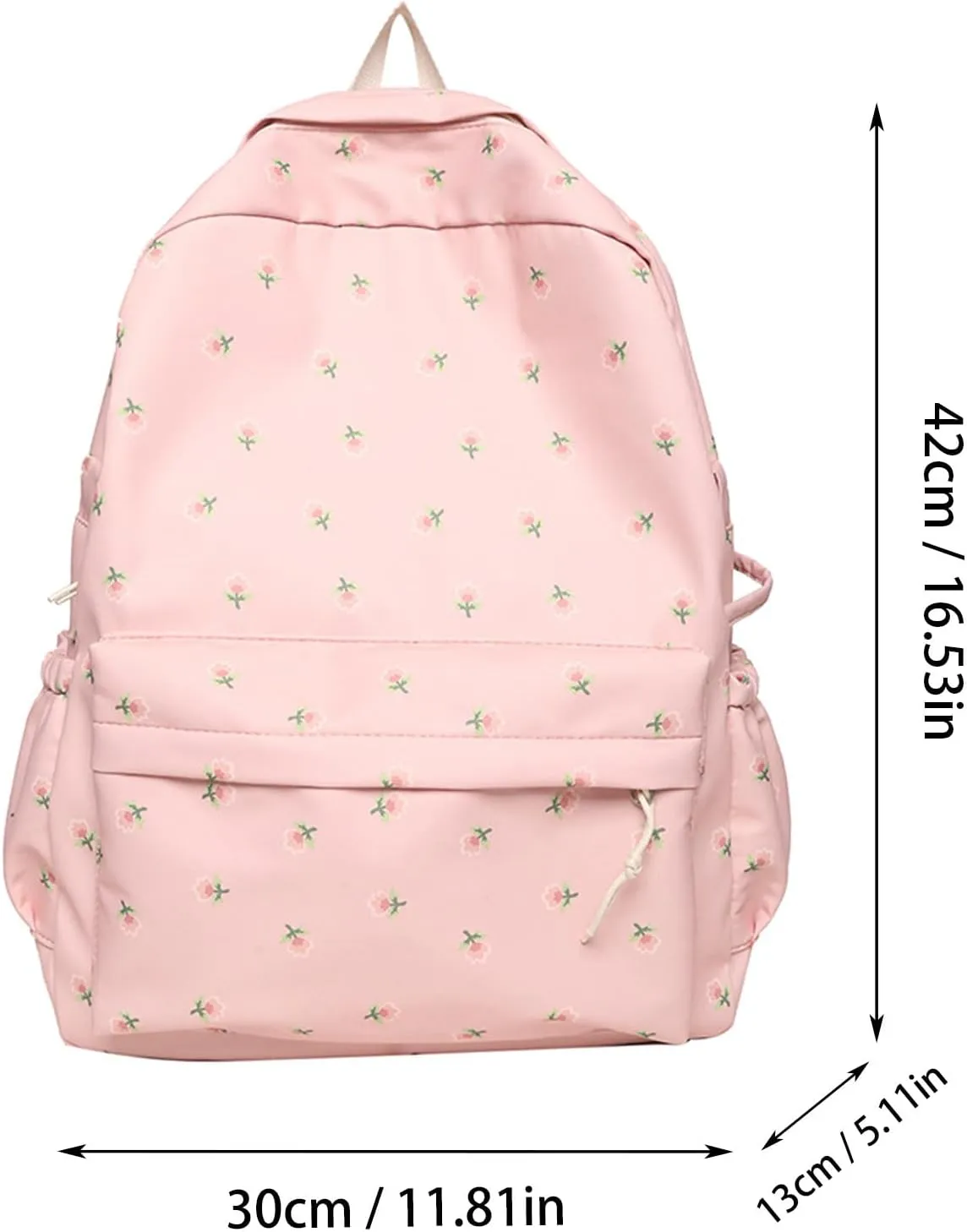 Fashion Cloth Canvas Backpack for Women Waterproof Nylon Anti-Theft Rucksack Fashion Faux Work Travel Handbags(One Size)