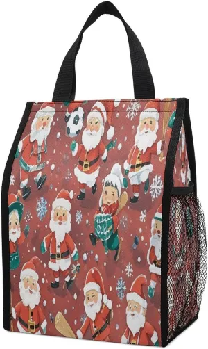 Foldable Cooler Bag, Christmas Sports Printed Cooler Bag,Insulated Tote Bag,Grocery Tote Bag