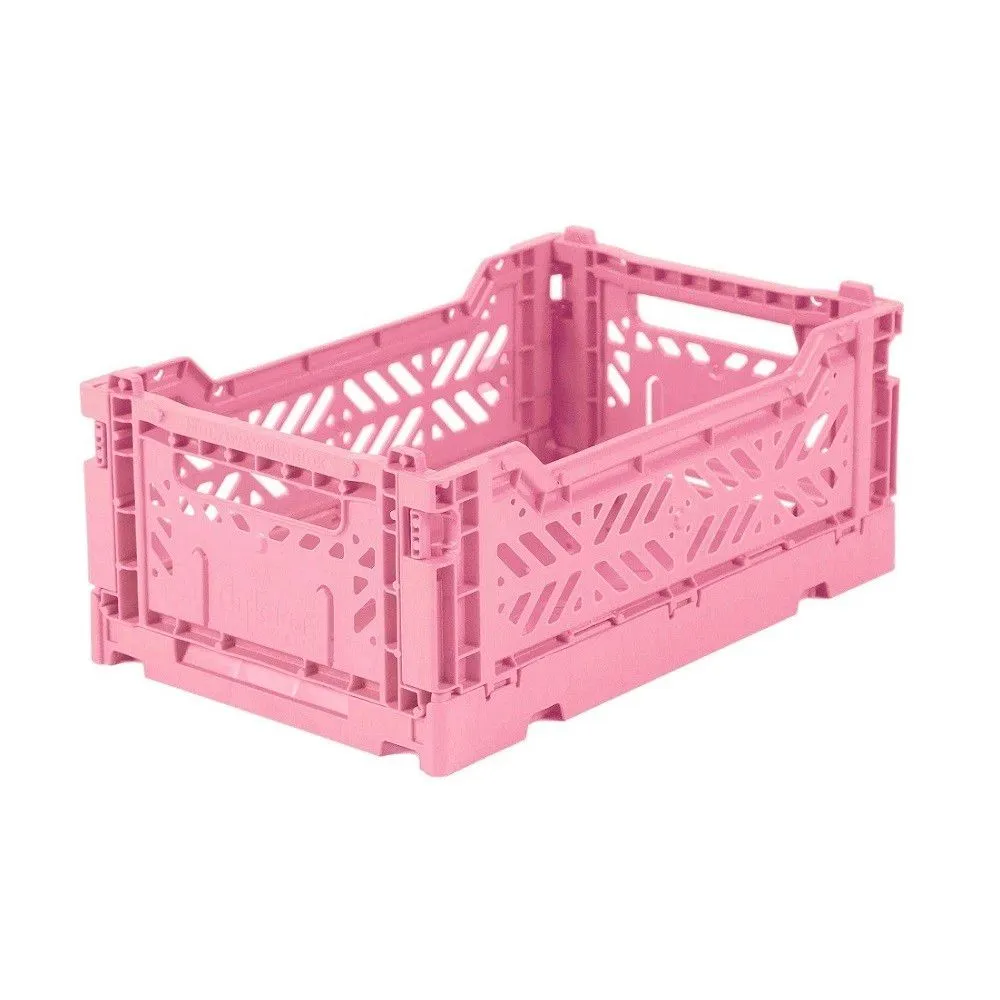 Foldable Crates Small- Baby Pink