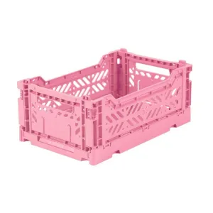 Foldable Crates Small- Baby Pink