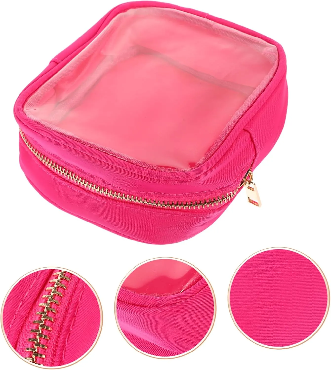 FRCOLOR Hanging Toiletry Travel Bag for Women Makeup Bag Zipper Compact Storage for Cosmetics