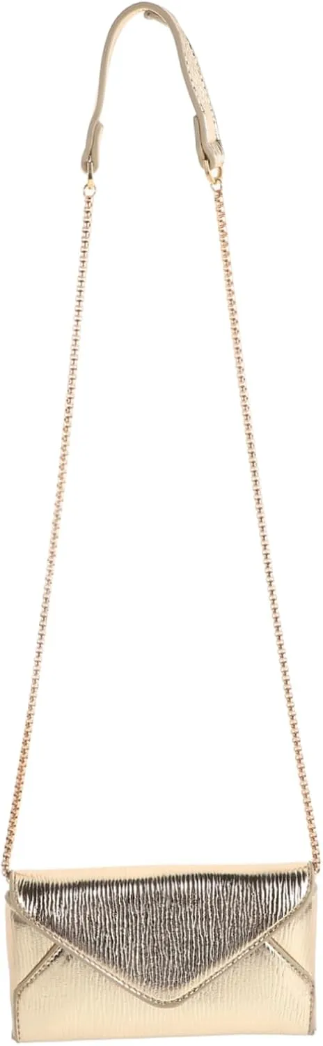 FRCOLOR Stylish Shoulder Bag Durable Material Elegant Chain Detail Versatile Clutch Purse for Evening Events Weddings and Daily Use Compact Phone Bag