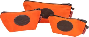 Frost River Accessory Bag - Durable Waxed Canvas Travel Organizer Toiletry Pouch, Small, With XP Snaps, Hunter Orange