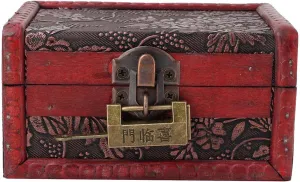 FTVOGUE European Vintage Wooden Jewelry, Jewelry Boxes & Organizers Jewelry Boxes Cosmetics Storage Box Container Holder Home Decor with Lock Mother's Day Gift