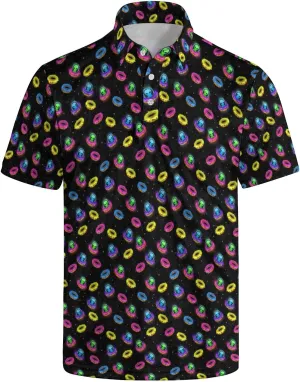 Funny Golf Shirts for Men Golf Short Sleeve Shirts Funny Polo Shirts Moisture Wicking Quick-Dry Collared Shirt