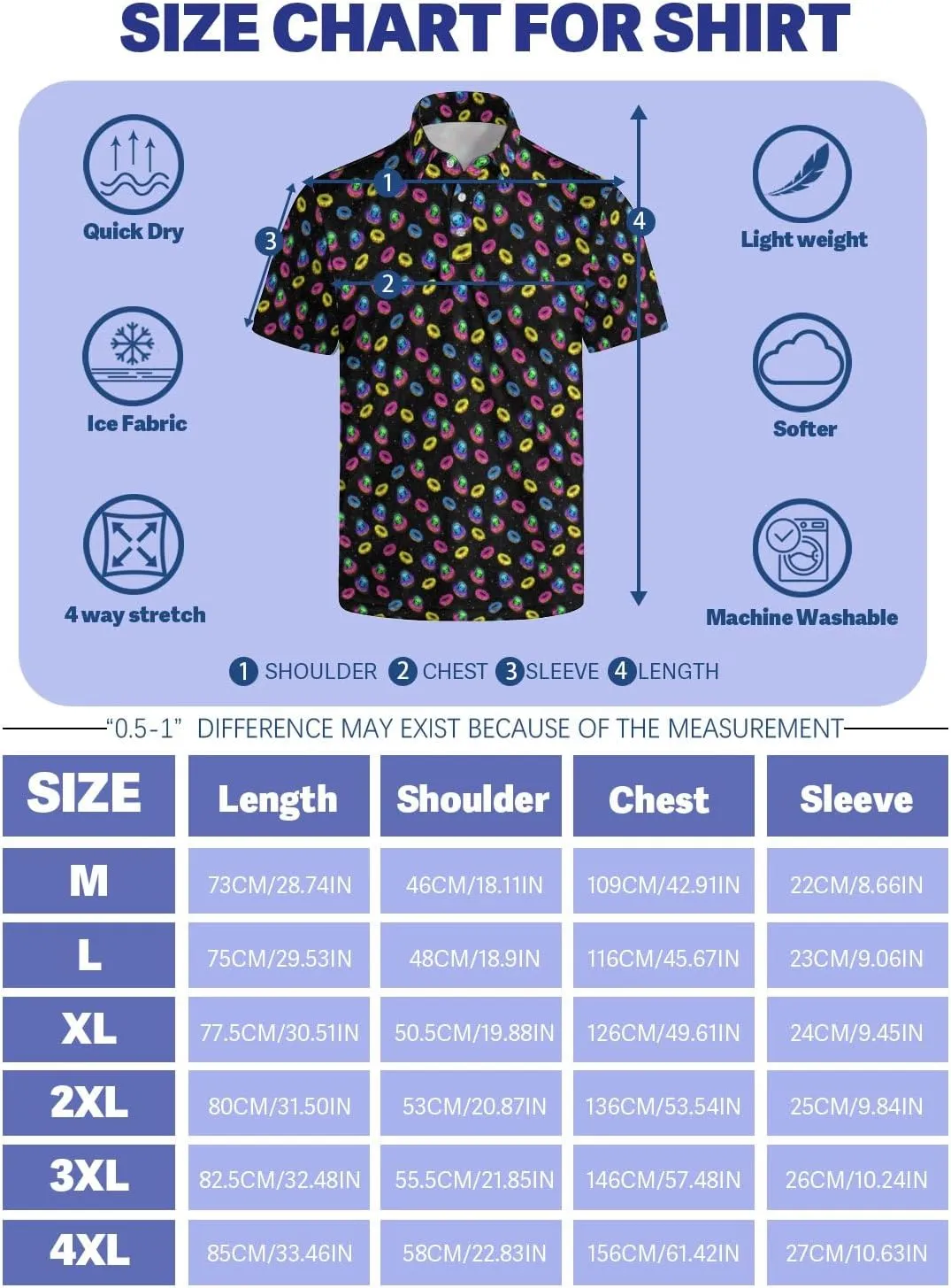 Funny Golf Shirts for Men Golf Short Sleeve Shirts Funny Polo Shirts Moisture Wicking Quick-Dry Collared Shirt