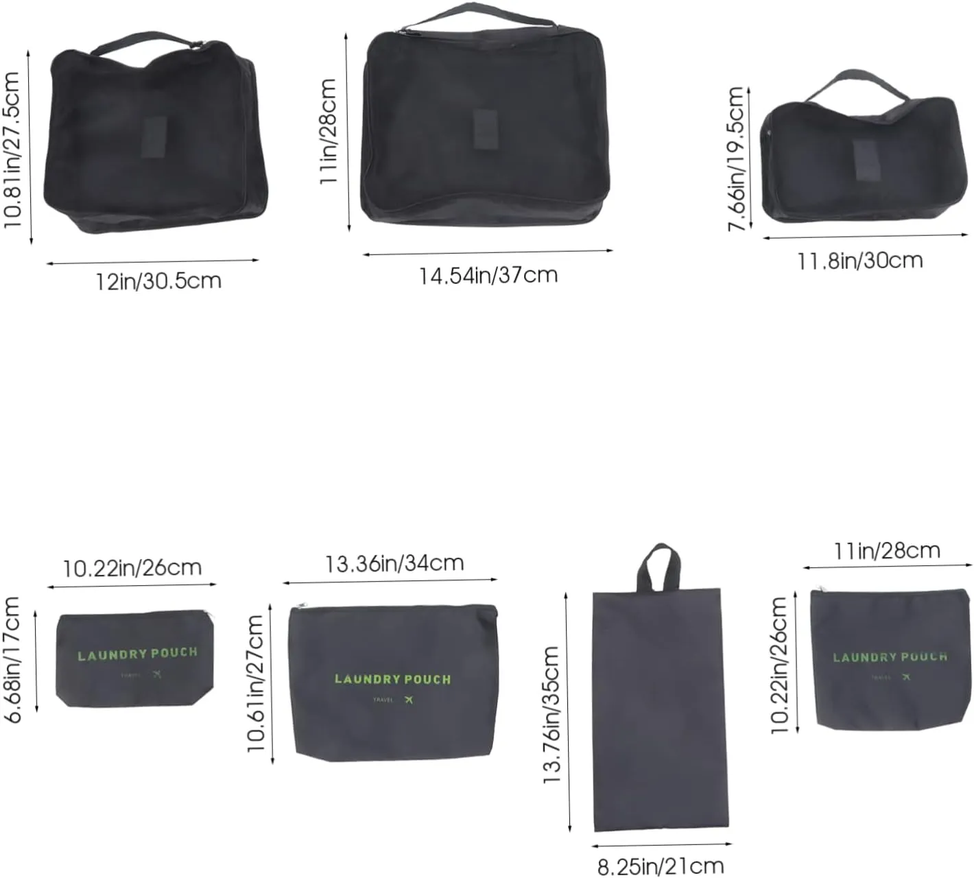 GALPADA Travel Packing Cubes Set 7pcs Luggage Organizer Bags Packing Bags for Suitcases Compact Storage for Clothes Cosmetics Shoes