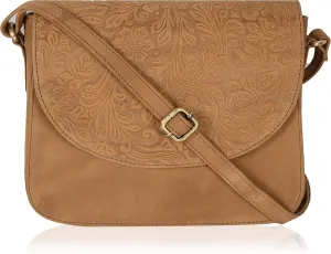 Genuine Leather Shoulder Crossbody Purse For Women with Adjustable Strap, Mobile Pocket & Outside & Inside Zipper