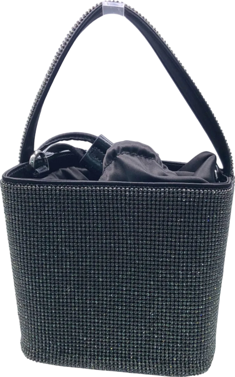 GIARIT Black Crystal Embellished Le Caree Box Bag