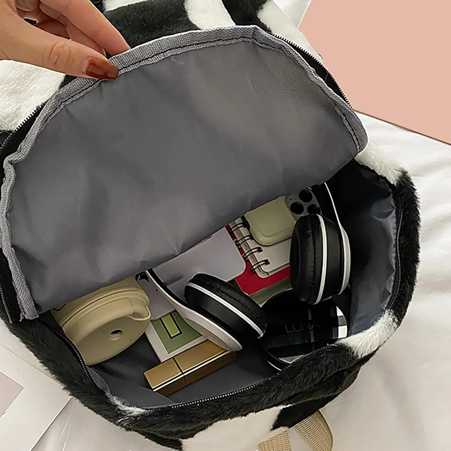 Girls Fashion Mini Backpack Purse Adjustable Shoulder Belt Zipper Backpacks Anti Theft Crossbody Bags for Women(Black)