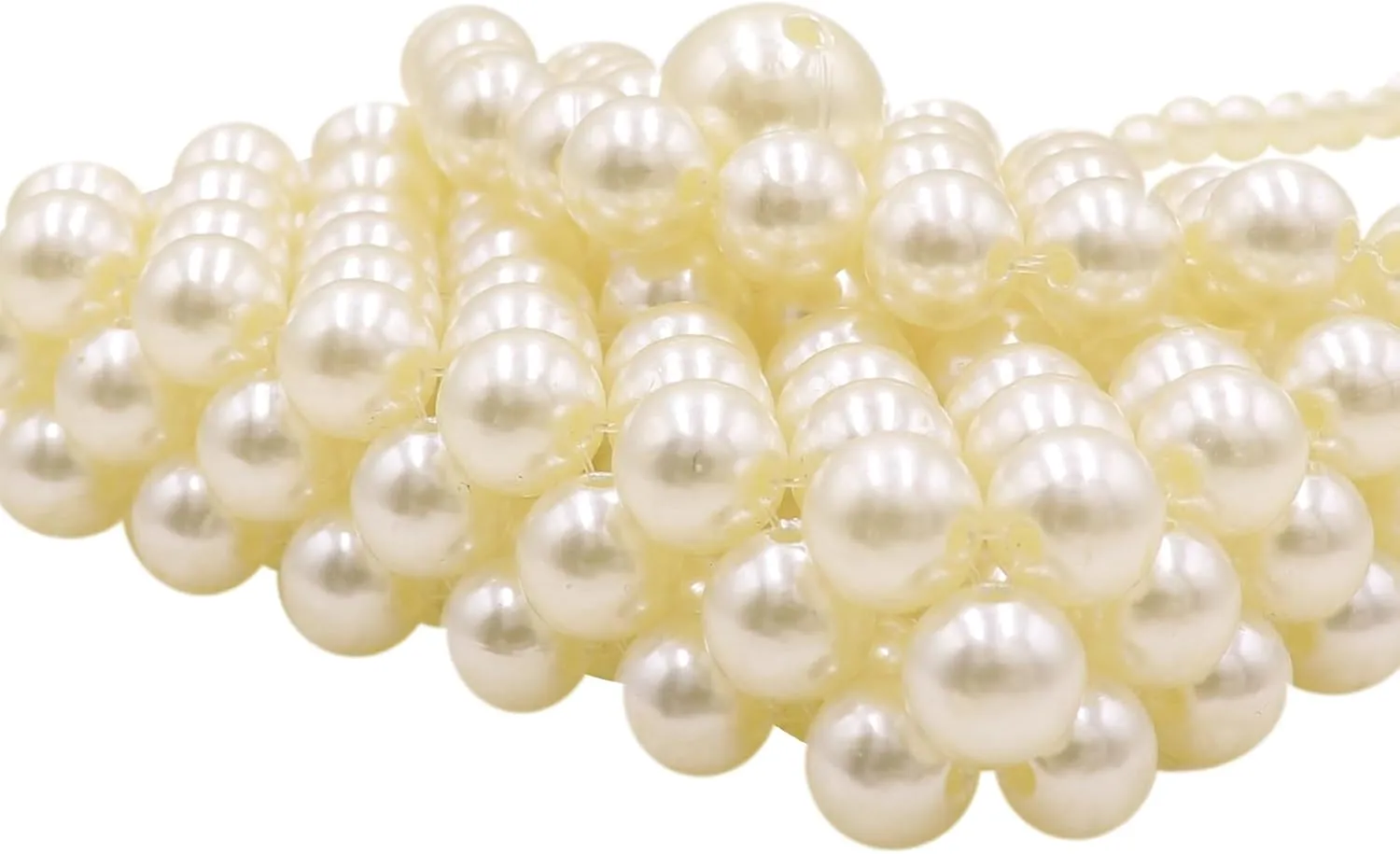 Girls Mini Pearl Purse Shoulder Clutch Evening Beaded Handbag for Women Party Wedding,Pearls Flap Handle Message Bag 1#