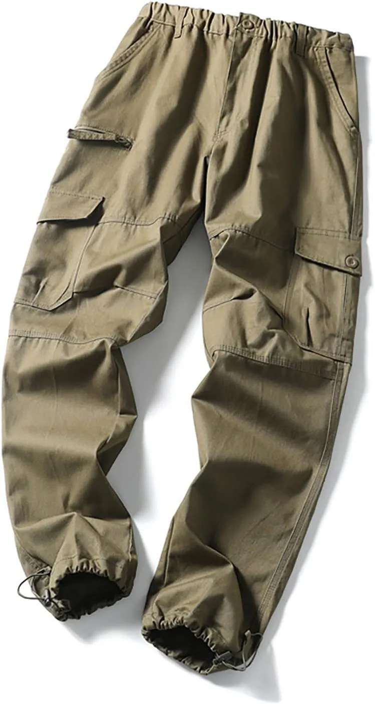 GOFULY Cargo Pants for Men Relaxed Fit Stretch Baggy Sweatpants Multi Pockets Big and Tall Pants Lightweight Trousers Fashion