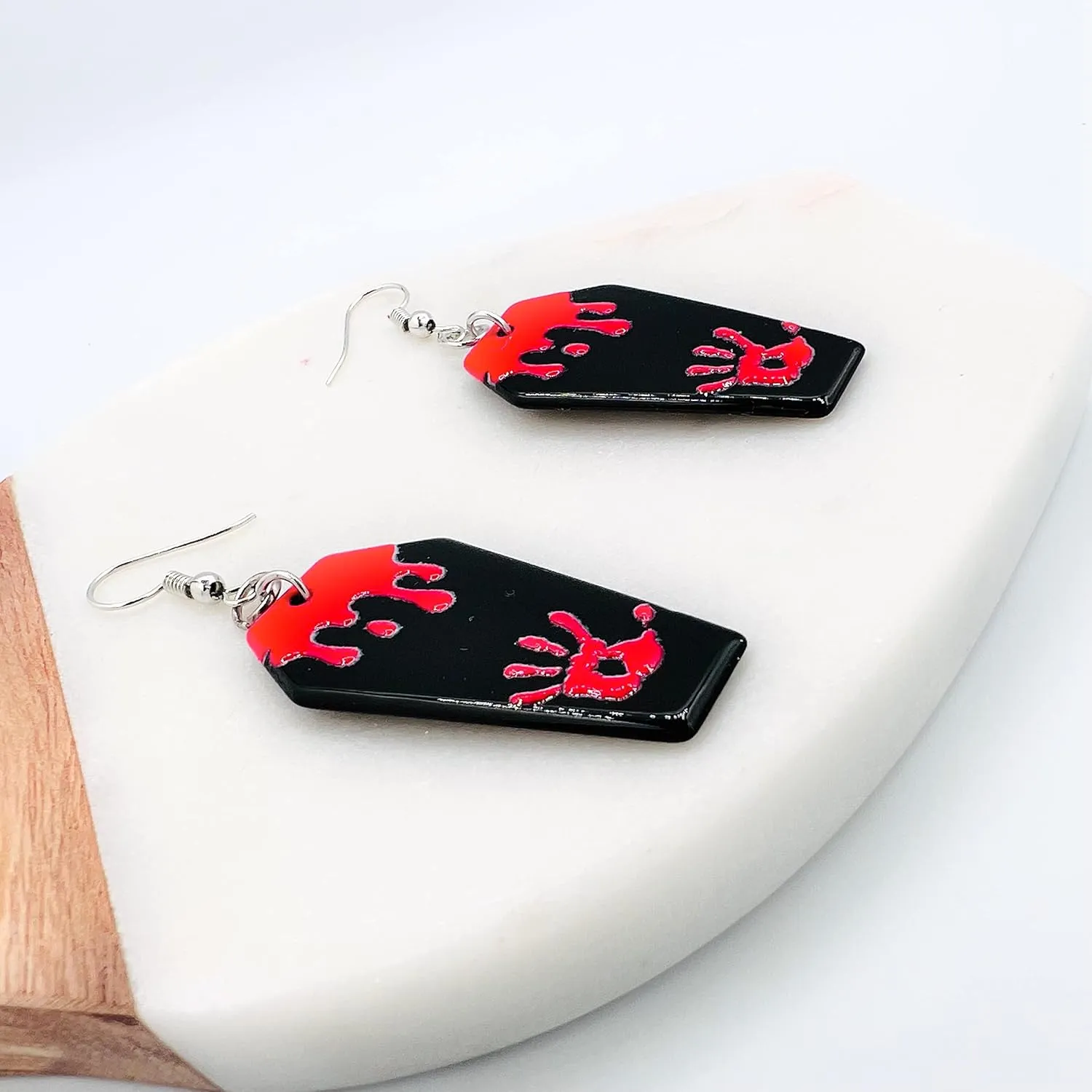 Halloween Earrings for Women - Spooky Halloween Jewelry - Middle Finger Earrings - Poison Jewelry